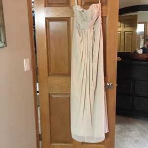 Brand new champagne strapless bridesmaid dress
